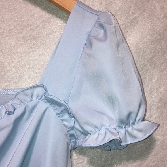 YesStyle Ruched Ruffle Dress Small - Picture 3 of 15